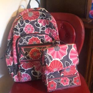 Vera Bradley Backpack and Lunchbox Set